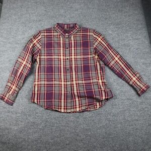 Lauren Ralph Lauren Shirt Womens XL Purple Plaid Button Down Cotton Casual